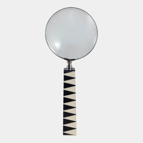 sagebrook home 10x4" Sharp Lines Magnifying Glass Blue/white Wishlist Create New