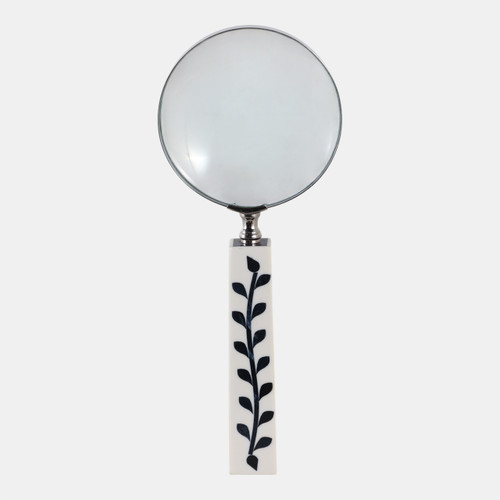 sagebrook home 10x4" Vines Handle Magnifying Glass White/blue Wishlist Create New