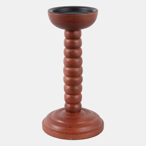 Sagebrook Home 10x5" Stacked Pillar & Taper Holder Walnut Wishlist Create New