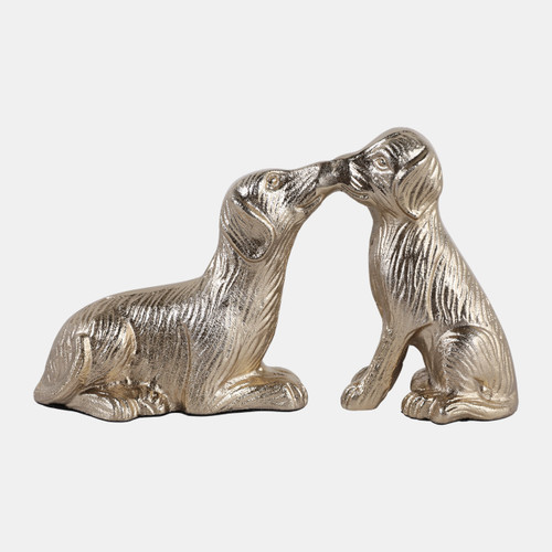 Sagebrook Home 10x6" Kissing Dogs Gold Wishlist Create New