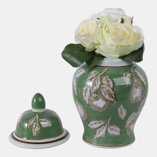 Sagebrook Home 10x6" Pears & Twigs Temple Jar Green/brown Wishlist Create New