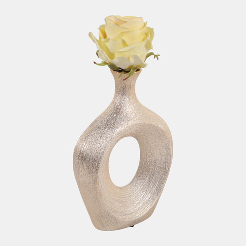 Sagebrook Home 10x7" Beaded Oval Cut Out Vase Champagne Wishlist Create New