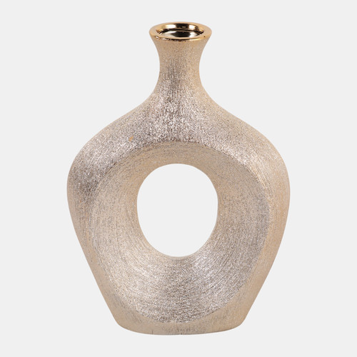 sagebrook home 10x7" Beaded Oval Cut Out Vase Champagne Wishlist Create New