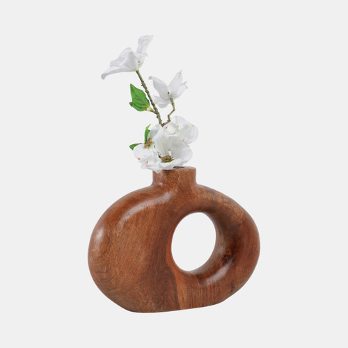Sagebrook Home 10x7" Cut-out Wood Vase Natural Wishlist Create New