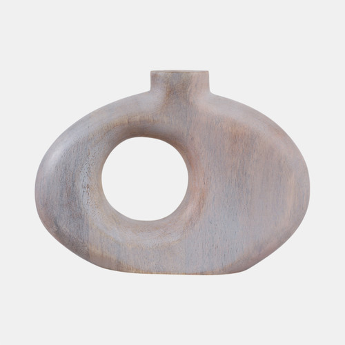 Sagebrook Home 10x7" Cut-out Wood Vase Whitewash Wishlist Create New