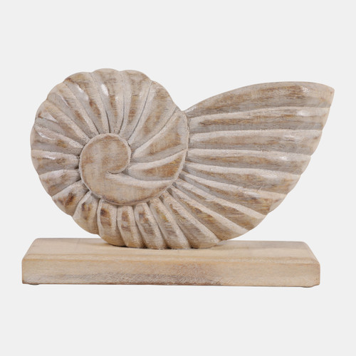 sagebrook home 10x7" Distressed Wood Shell On Base White/natural Wishlist Create New