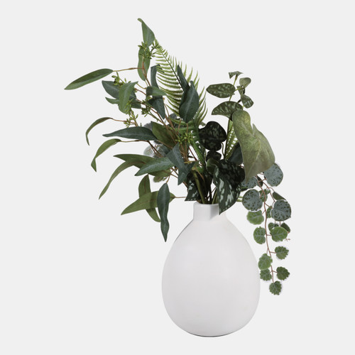 Sagebrook Home 10x7" Rounded Terracotta Vase White Wishlist Create New