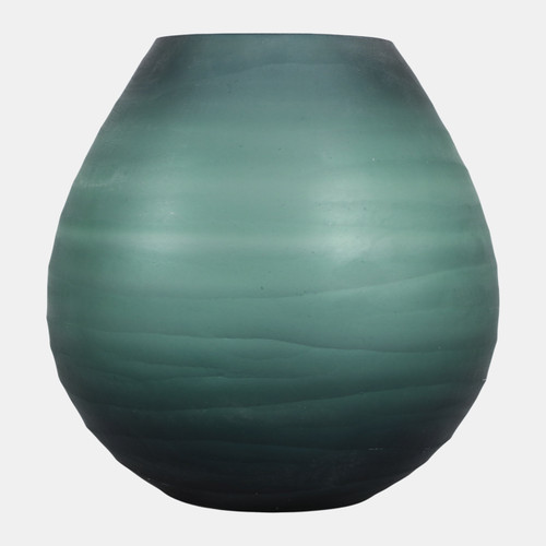 Sagebrook Home 10x8" Etched Glass Vase Blue Wishlist Create New