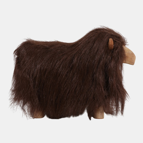 sagebrook home 10x8" Faux Fur Highland Cow Brown Wishlist Create New