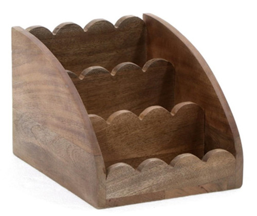 sagebrook home 10x8" Scallop Edge Organizer Natural Wishlist Create New