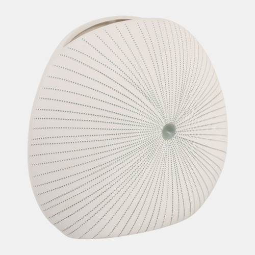 Sagebrook Home 10x9" Round Dotted Shell Vase White/green Wishlist Create New