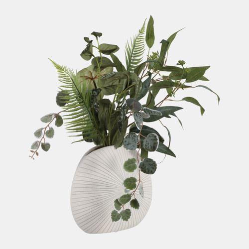 Sagebrook Home 10x9" Round Dotted Shell Vase White/green Wishlist Create New