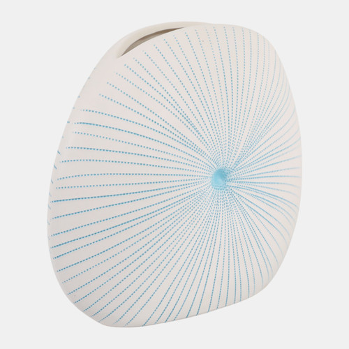 Sagebrook Home 10x9" Round Dotted Shell Vase White/light Blue Wishlist Create New