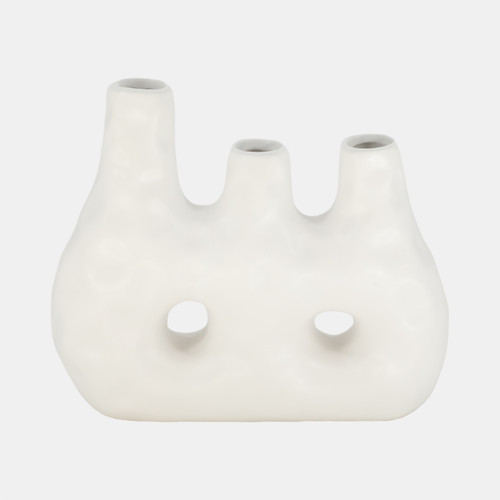 sagebrook home 11" 3 Opening Vase Ivory Wishlist Create New