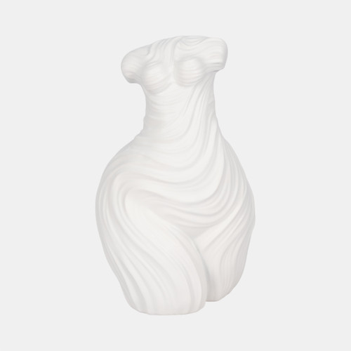 Sagebrook Home 11" Curvy Ribbed Sculpture White Wishlist Create New