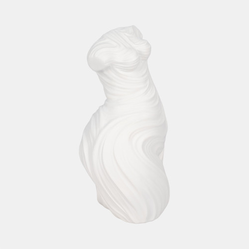 Sagebrook Home 11" Curvy Ribbed Sculpture White Wishlist Create New