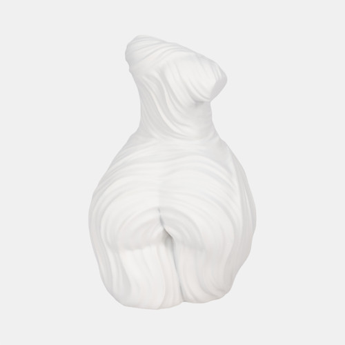 Sagebrook Home 11" Curvy Ribbed Sculpture White Wishlist Create New