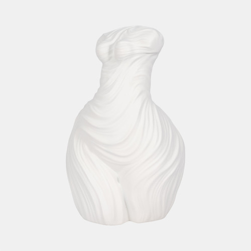 sagebrook home 11" Curvy Ribbed Sculpture White Wishlist Create New