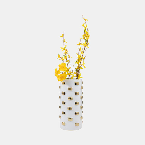 Sagebrook Home 11" Cylinder Vase White/gold Wishlist Create New