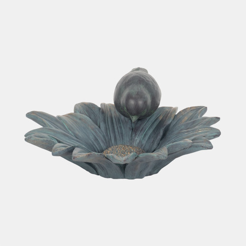 Sagebrook Home 11" Daisy Bird Feeder Blue Wishlist Create New