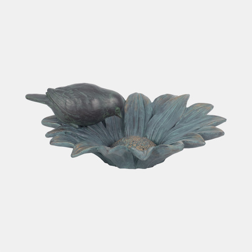 sagebrook home 11" Daisy Bird Feeder Blue Wishlist Create New