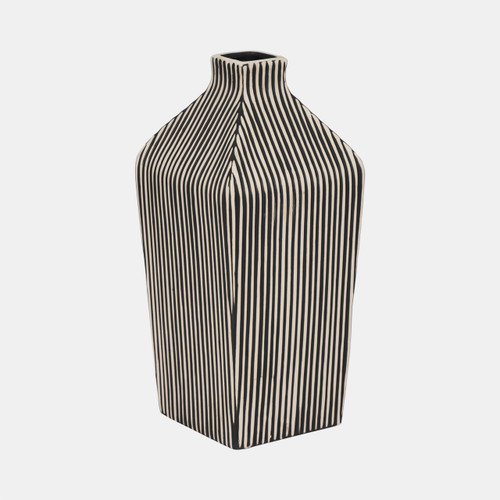 Sagebrook Home 11" Lines Square Vase Black/white Wishlist Create New