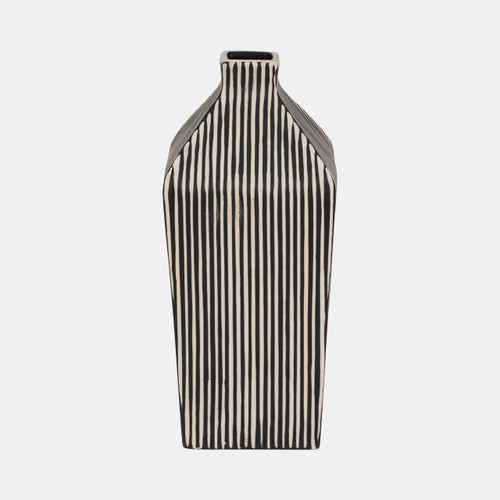 sagebrook home 11" Lines Square Vase Black/white Wishlist Create New