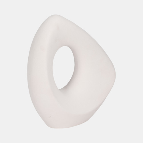 Sagebrook Home 11" Lopsided Open Cut Out Vase Sand Texture White Wishlist Create New