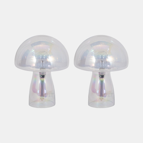 sagebrook home 11" Luster Mushroom Lamp Multi Wishlist Create New