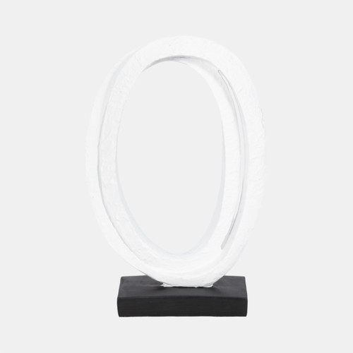 Sagebrook Home 11" Oval Loops Sculpture Volcano Texture White/bl Wishlist Create New