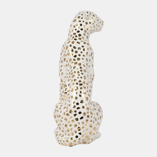 Sagebrook Home 11" Sitting Leopard White/gold Wishlist Create New