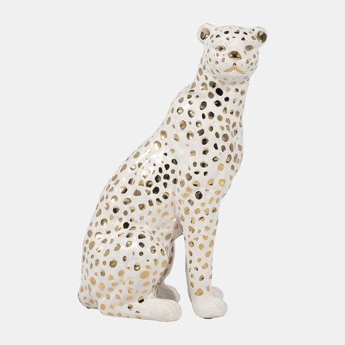sagebrook home 11" Sitting Leopard White/gold Wishlist Create New