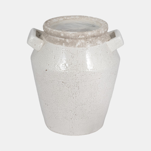 sagebrook home 11" Squared Handle Crackle Vase White Wishlist Create New