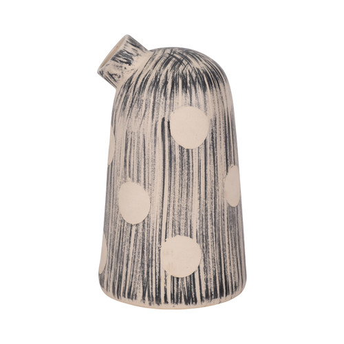 sagebrook home 11" Striped Polka Dot Vase Blue/ivory Wishlist Create New