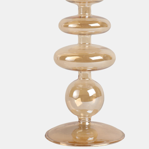 Sagebrook Home 11" Vintage Glass Taper Candle Holder Gold Luster Wishlist Create New