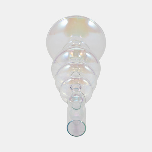 Sagebrook Home 11" Vintage Glass Taper Candle Holder Luster Wishlist Create New