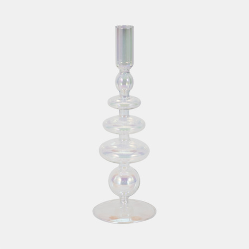 sagebrook home 11" Vintage Glass Taper Candle Holder Luster Wishlist Create New