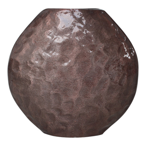 sagebrook home 11x10" Enamel Finish Metal Vase Brown Wishlist Create New