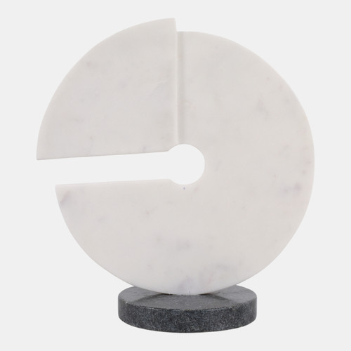 Sagebrook Home 11x10" Modern Marble Sculpture On Base Wht/blk Wishlist Create New