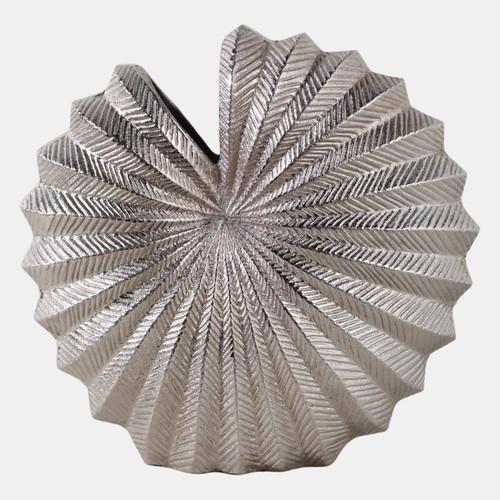 sagebrook home 11x10" Seashell Metal Vase Silver Wishlist Create New