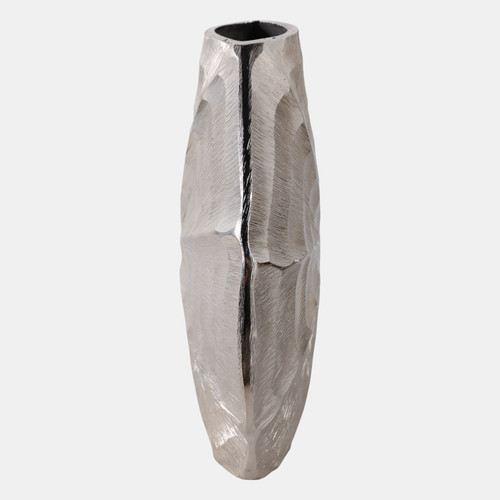 Sagebrook Home 11x10" Shell Pattern Metal Vase Silver Wishlist Create New