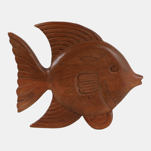 sagebrook home 11x10" Wooden Fish Figurine Natural Wishlist Create New