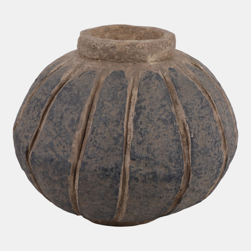 sagebrook home 11x11" Paper Mache Melon Vase Ivory/blue Wishlist Create New