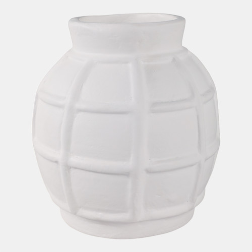 Sagebrook Home 11x11" Windowpane Paper Mache Vase White Wishlist Create New
