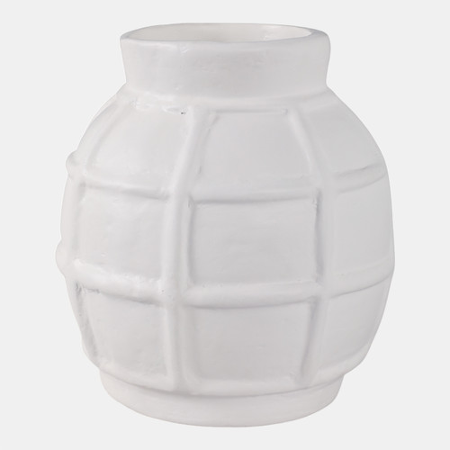 Sagebrook Home 11x11" Windowpane Paper Mache Vase White Wishlist Create New