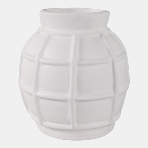 sagebrook home 11x11" Windowpane Paper Mache Vase White Wishlist Create New