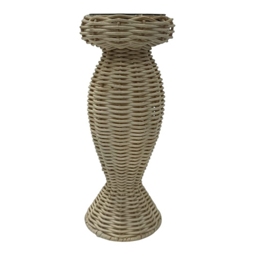 sagebrook home 11x4" Handwoven Raffia Pillar Holder Natural Wishlist Create New