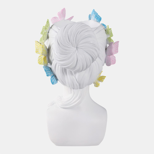 Sagebrook Home 11x7" Lady With Butterflies Planter White Multi Wishlist Create New