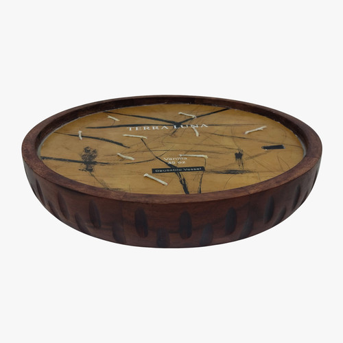 Sagebrook Home 12" 35 Oz Vanilla Hammered Wood Candle Brown Wishlist Create New