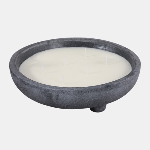 Sagebrook Home 12" 46 Oz Lemon Distressed Footed Candle Black Wishlist Create New